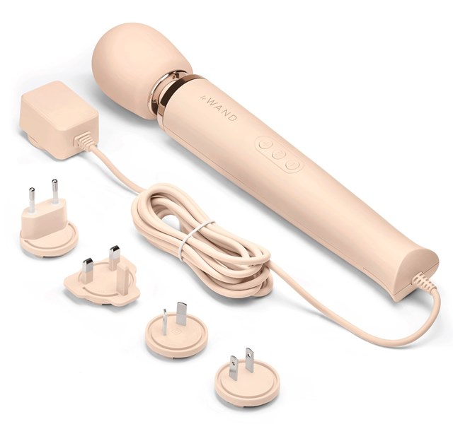 Powerful Plug-In Vibrating Massager - Hvit