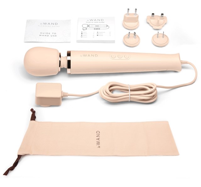 Powerful Plug-In Vibrating Massager - Hvit