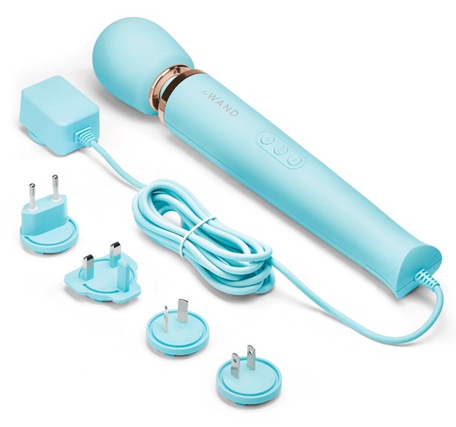 Powerful Plug-In Vibrating Massager - Blå