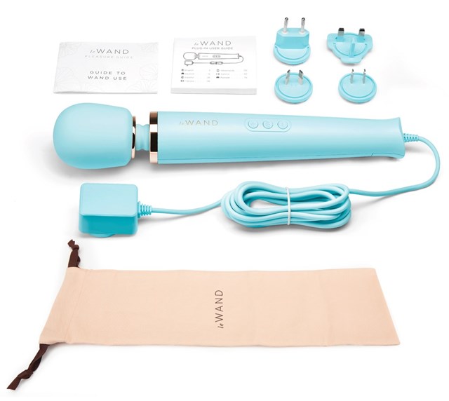 Powerful Plug-In Vibrating Massager - Blå