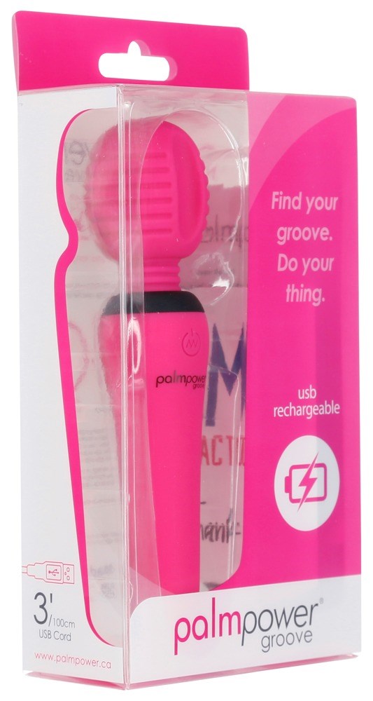 PALMPOWER GROOVE MASSAGE WAND - pink