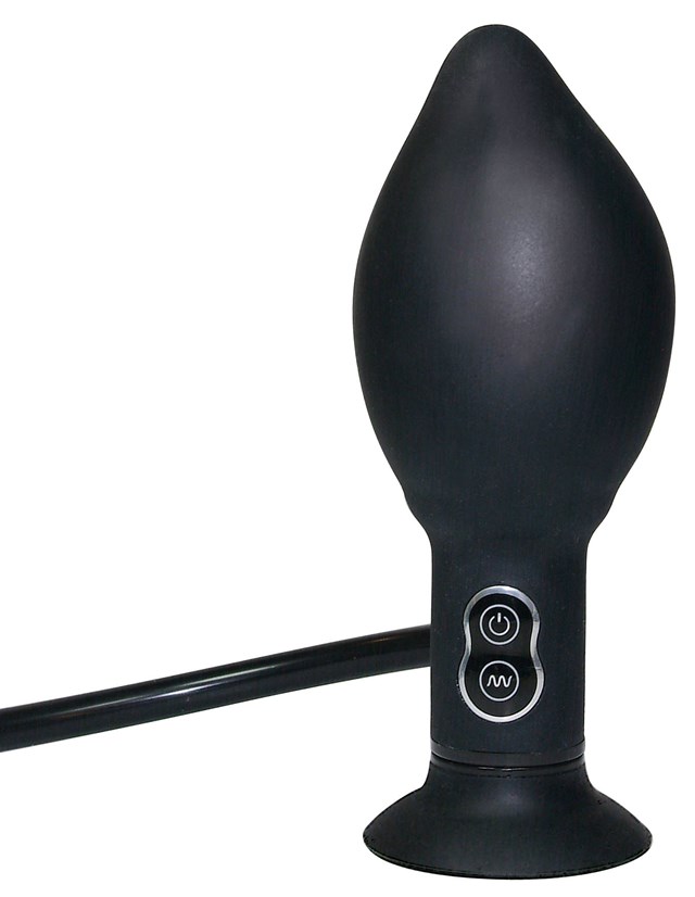 True Black Vibrating Anal Plug
