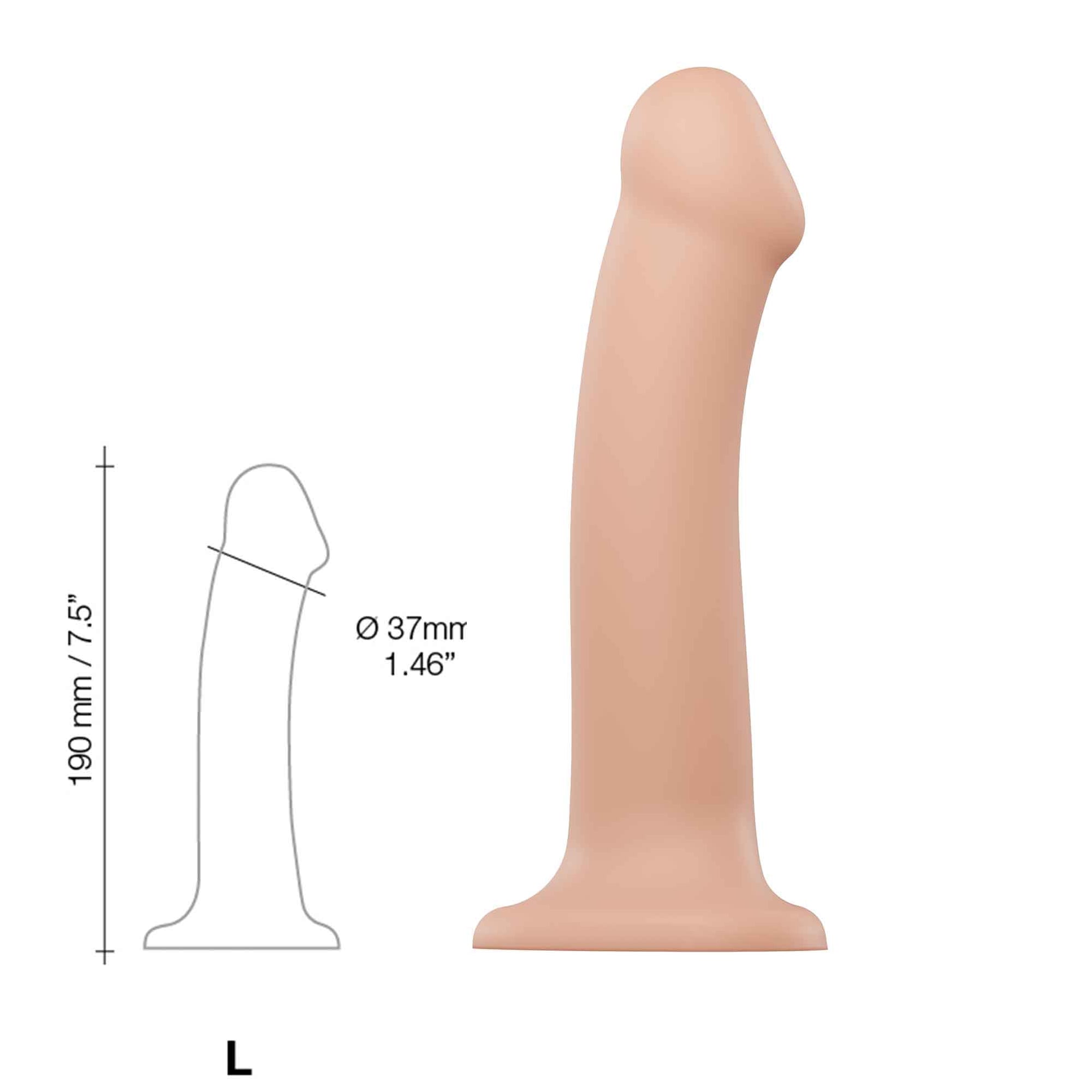 Bøybar Dildo Dual Density Large -19 cm