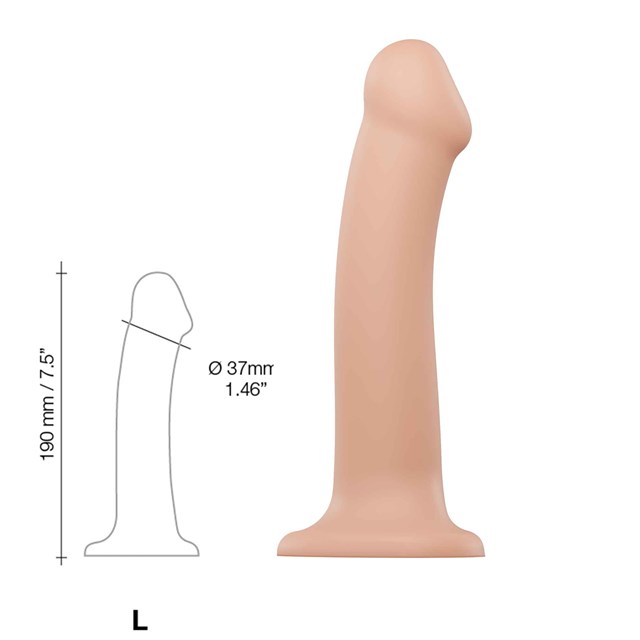 Bøybar Dildo Dual Density Large -19 cm