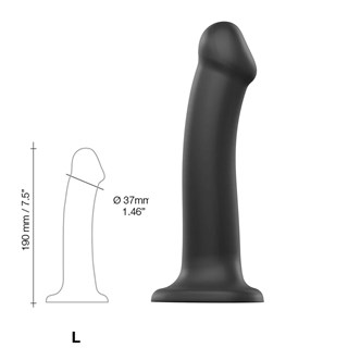 Bøybar Dildo Dual Density Large -19 Cm