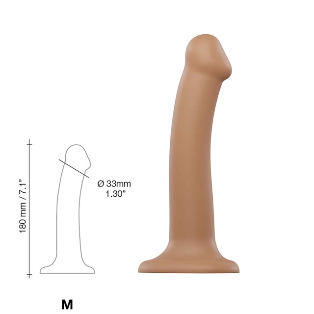 Bøybar Dildo Dual Density Medium - 18 cm