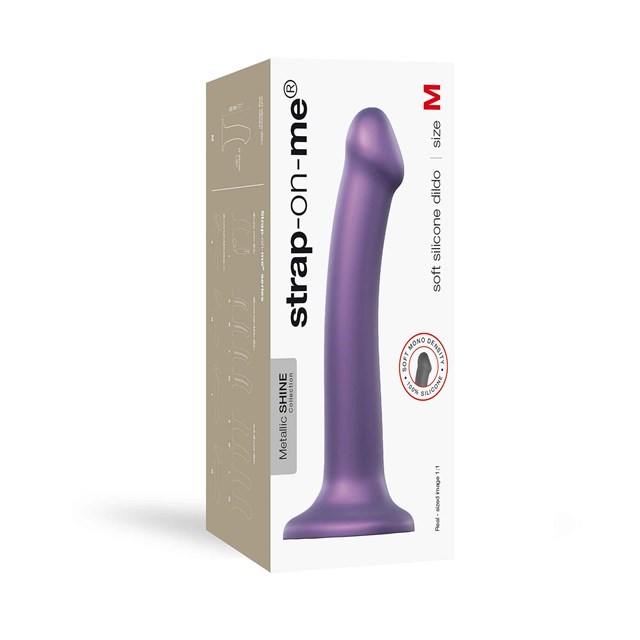 Mono Density Dildo Metallic Shine Purple - 18 cm