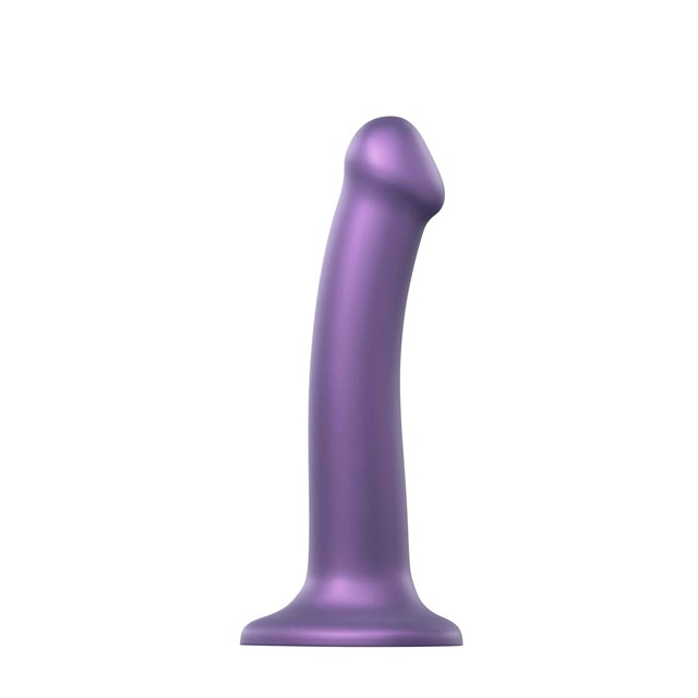 Mono Density Dildo Metallic Shine Purple - 18 cm