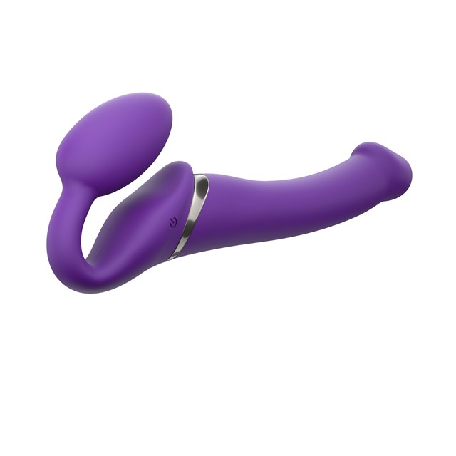 Vibrating Bendable Dildo - Violet Medium
