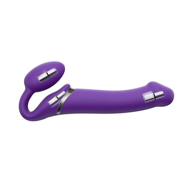 Vibrating Bendable Dildo - Violet Large