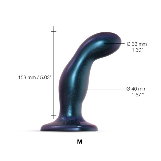 DILDO PLUG SNAKY METALLIC BLUE - M