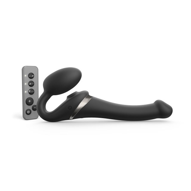 MULTI ORGASM BENDABLE STRAP-ON - S - BLACK