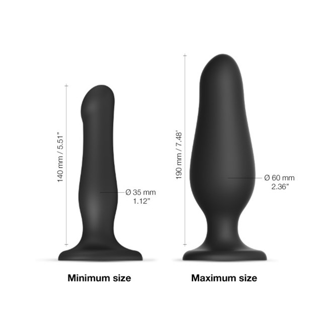 INFLATABLE DILDO PLUG - BLACK - ONE SIZE ADJUSTABLE