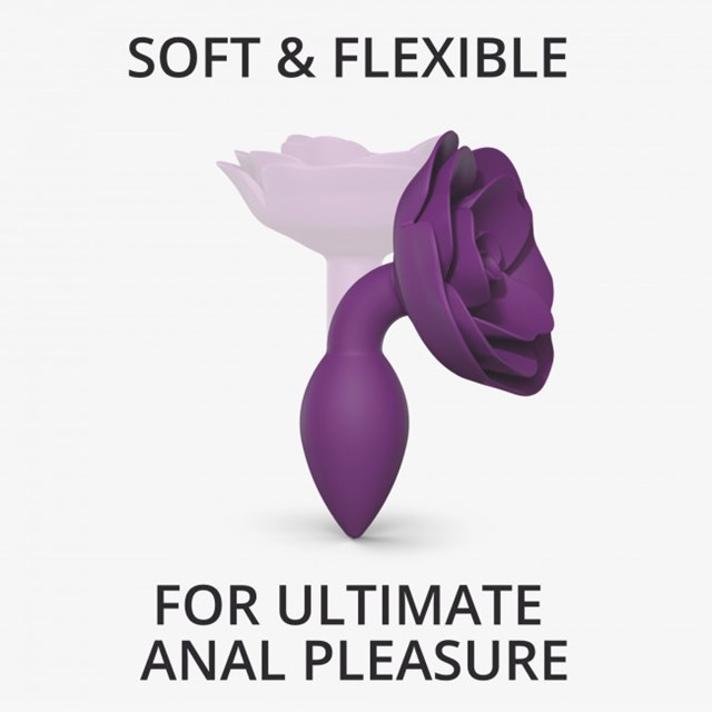 OPEN ROSES BUTTPLUG SIZE S - PURPLE RAIN