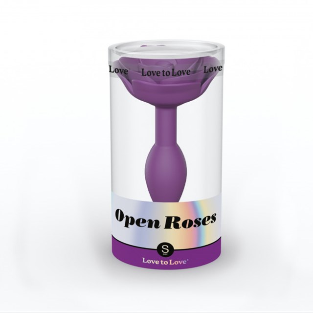OPEN ROSES BUTTPLUG SIZE S - PURPLE RAIN