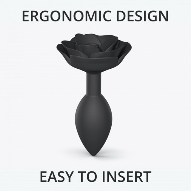 OPEN ROSES BUTTPLUG SIZE L - BLACK ONYX