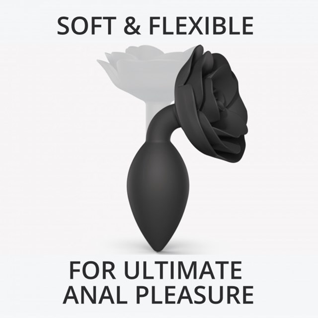OPEN ROSES BUTTPLUG SIZE L - BLACK ONYX