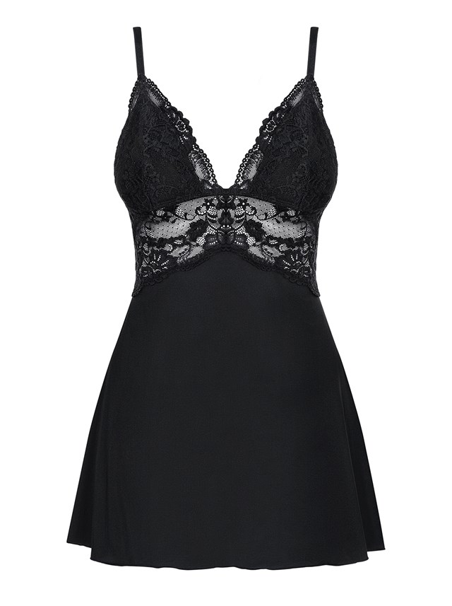 810 - Svart Babydoll & Truse