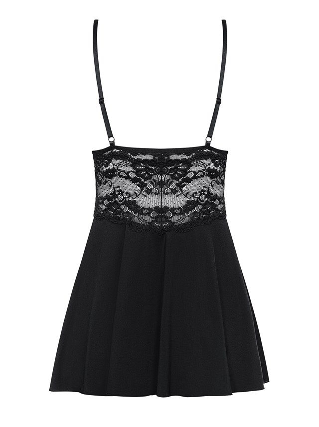 810 - Svart Babydoll & Truse