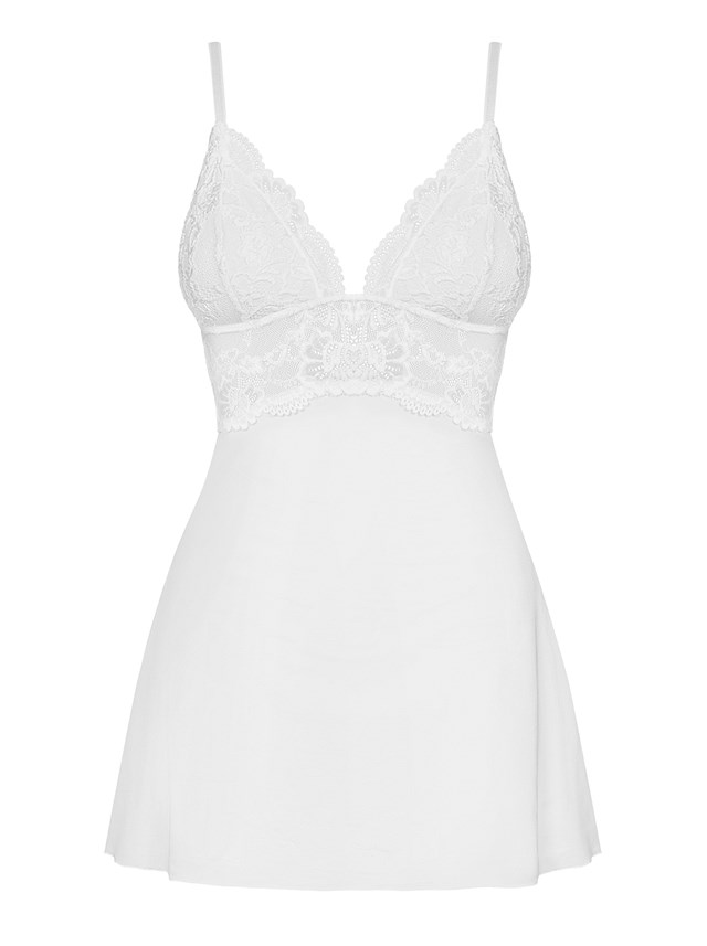 810 - Hvit Babydoll & Truse