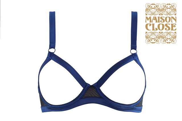 VERTIGE D'AMOUR NAKED BREAST BRA - BLACK/NAVY