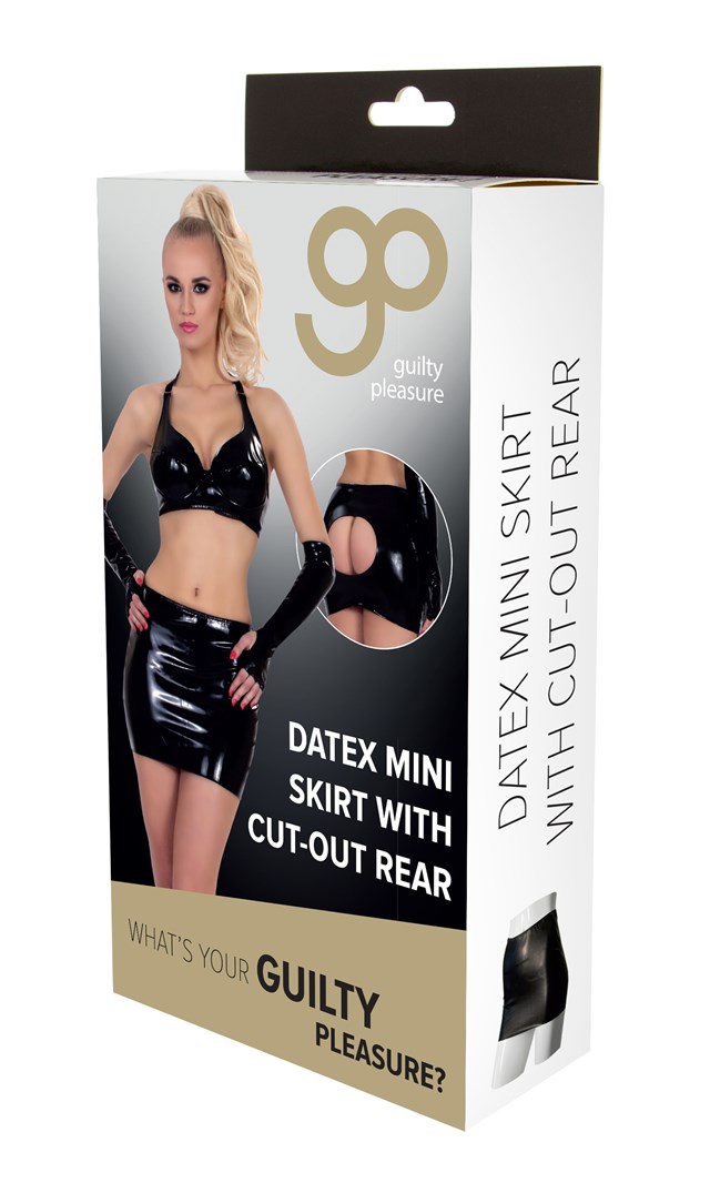 DATEX MINI SKIRT WITH CUT-OUT REAR