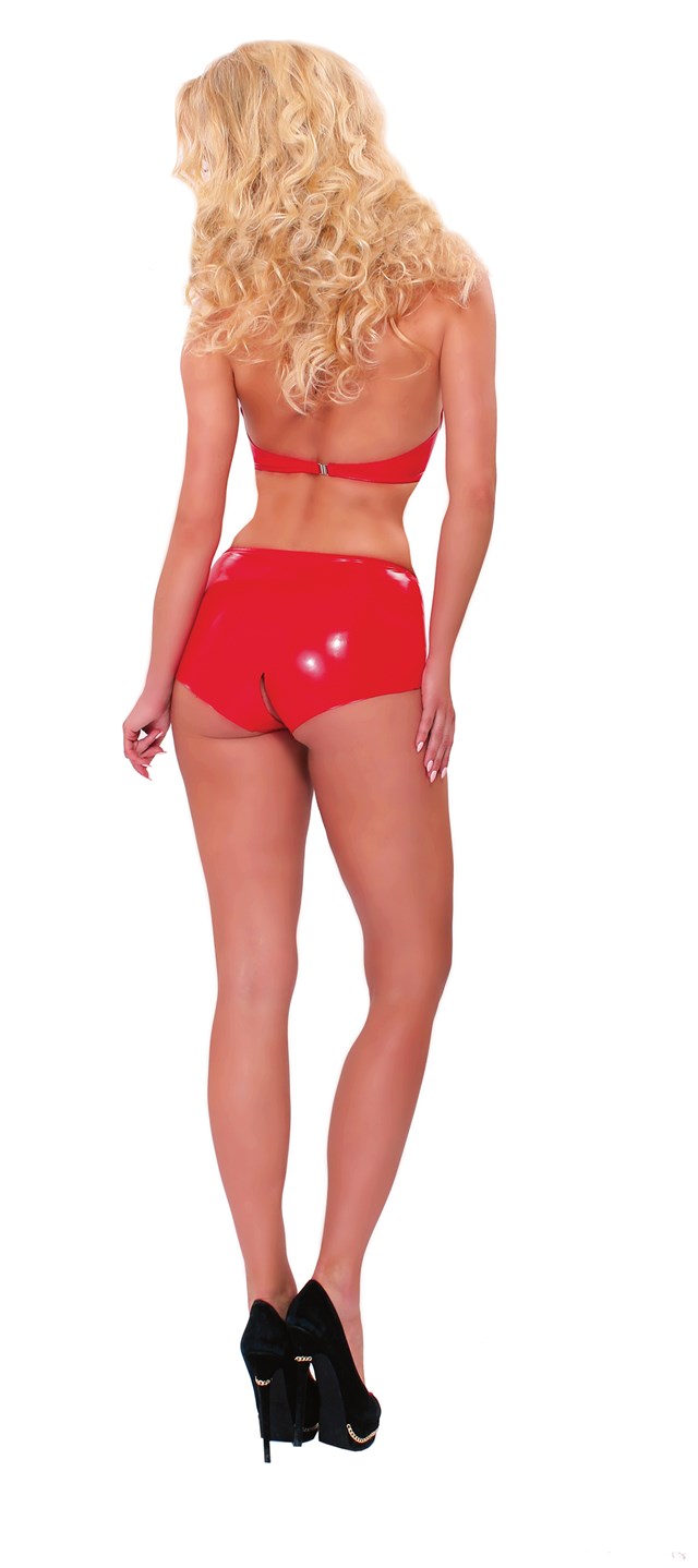 DATEX RED SHORT WITH OPEN CROTCH