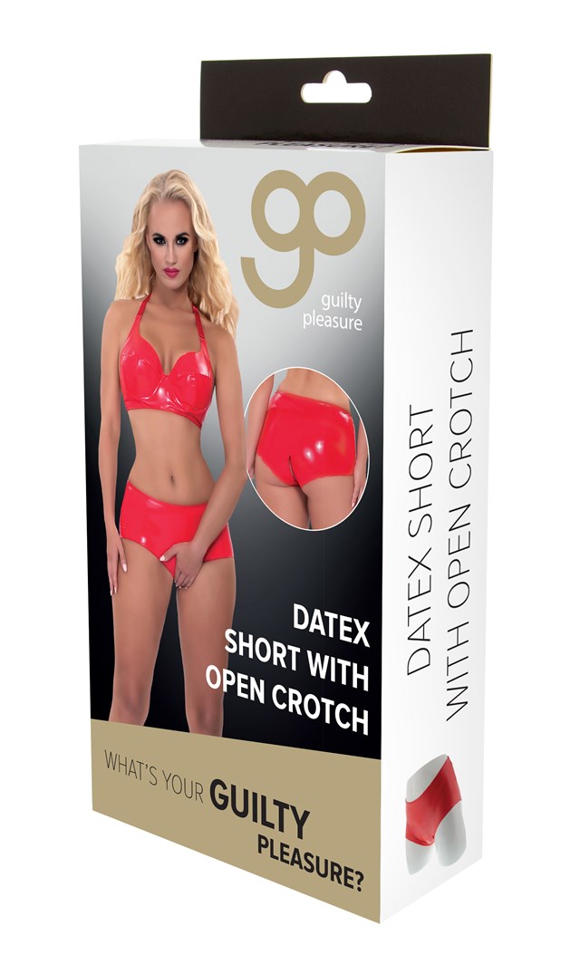 DATEX RED SHORT WITH OPEN CROTCH