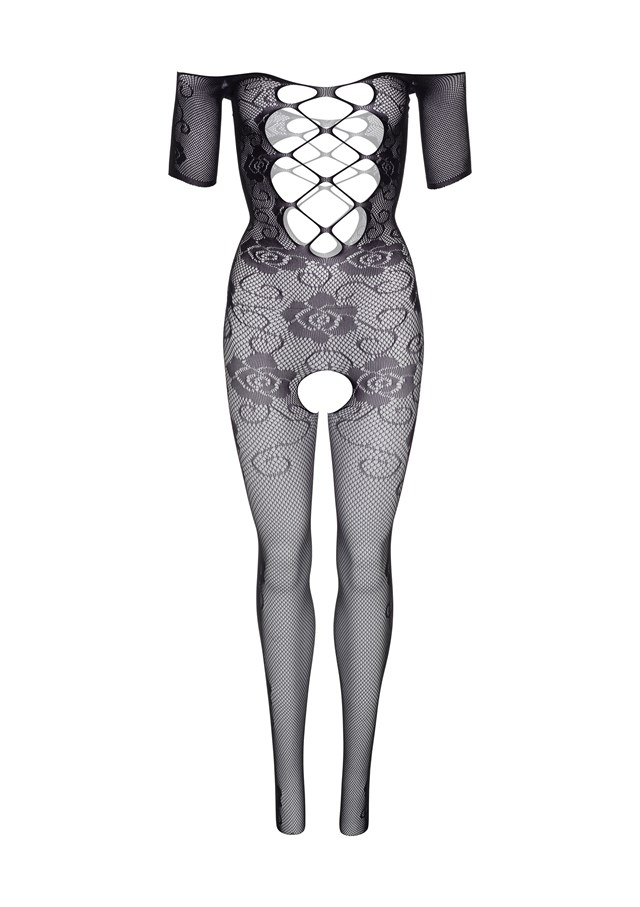 Off the Shoulder Bodystocking - SVART