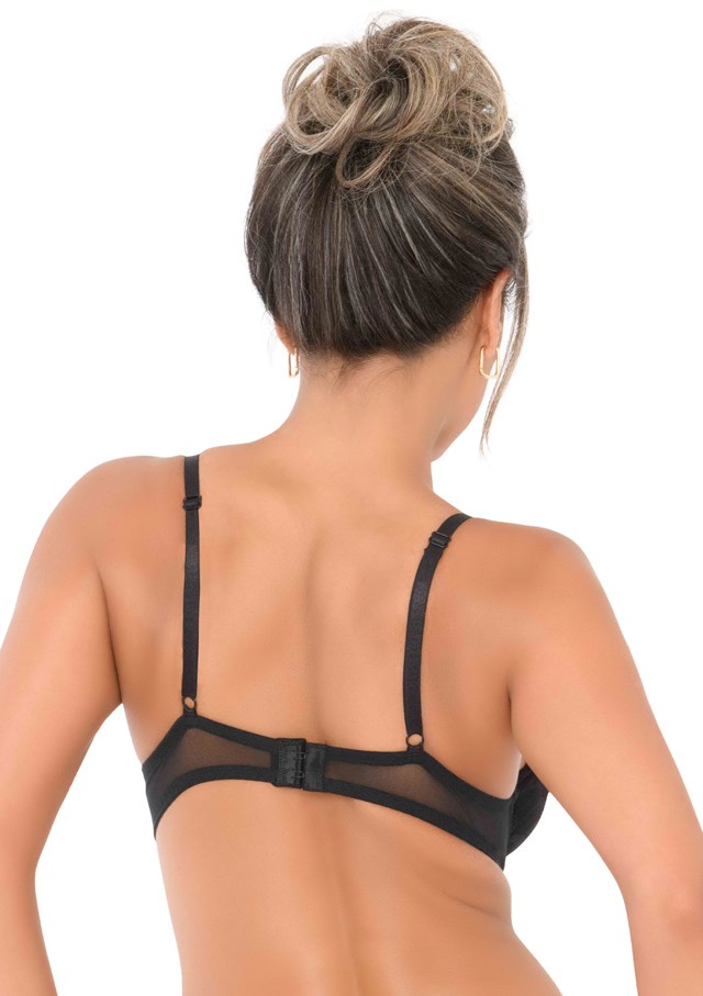 1/4 cup bra - black