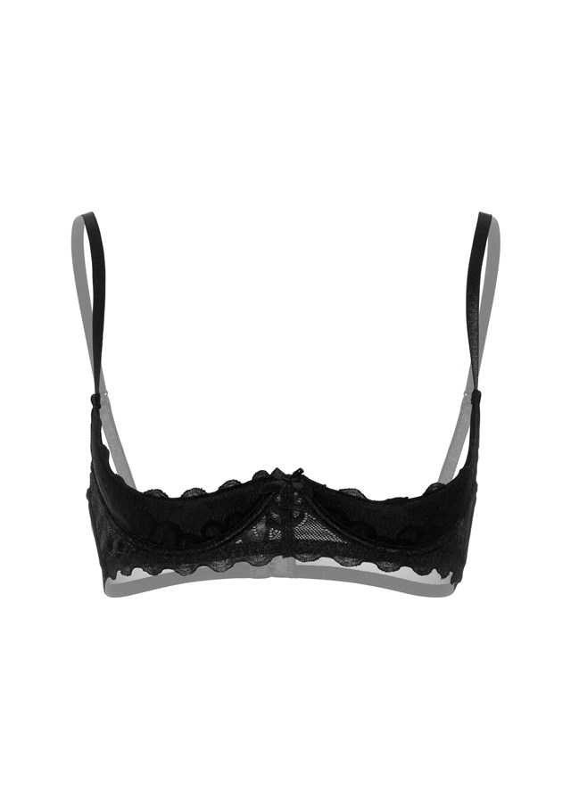 1/4 cup bra - black