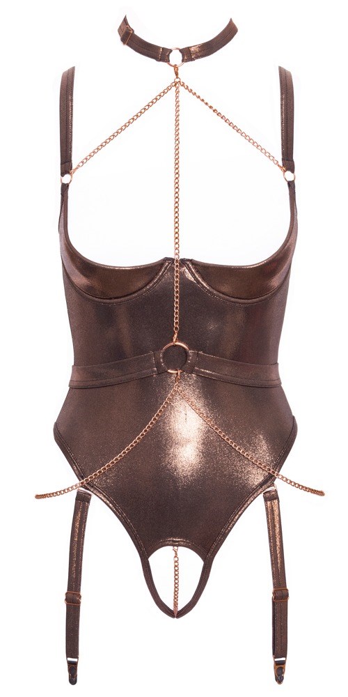 Crotchless body Bronze-Gold