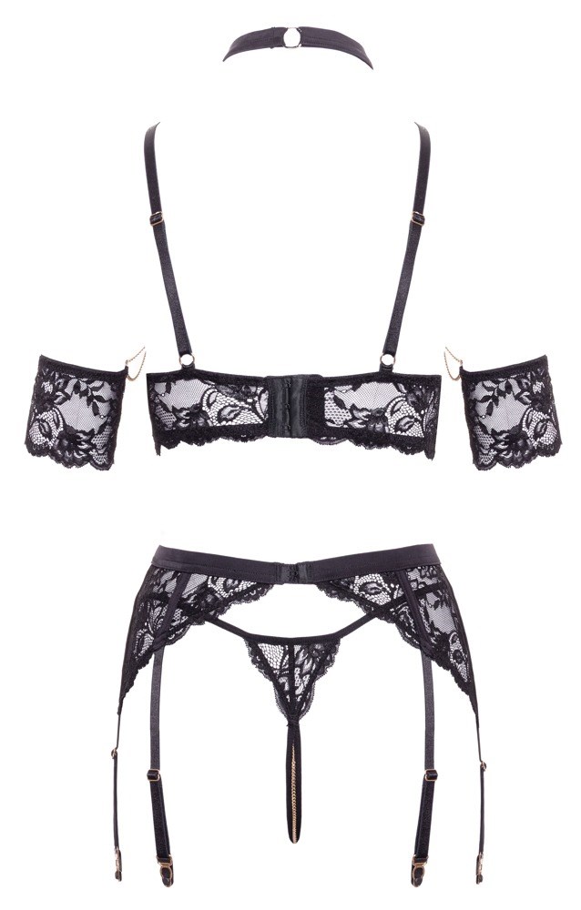Bra Top, Suspender Belt And String
