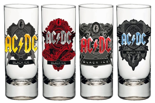 AC/DC Black Ice Shotglass - 4-Pack