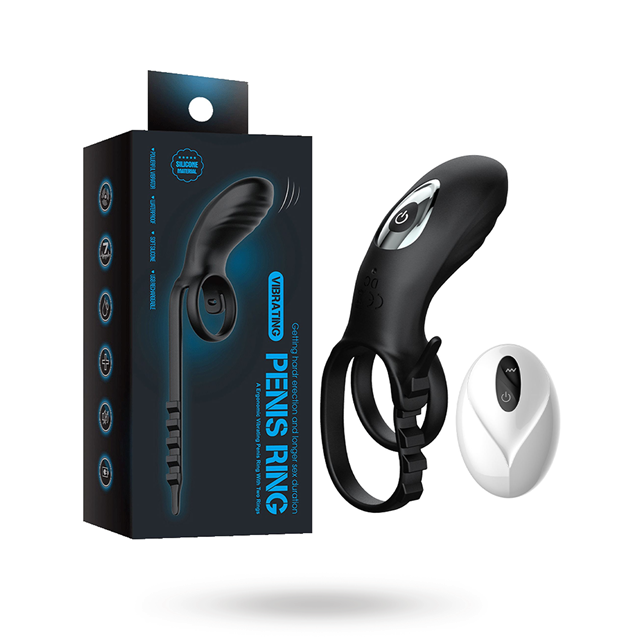 Adjustable Double Penis Ring With Remote
