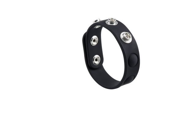 Adjustable Silicone Cock Ring Black