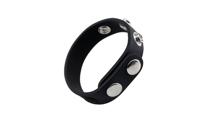 Adjustable Silicone Cock Ring Black