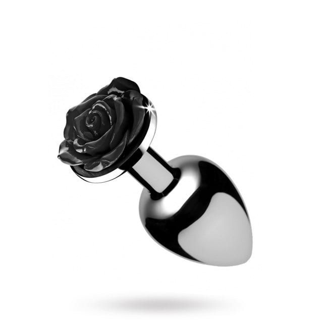 Black Rose Butt Plug - Small