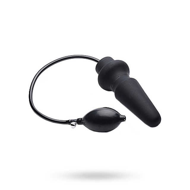 Ass-Pand Large Inflatable Silicone Anal Plug - Svart