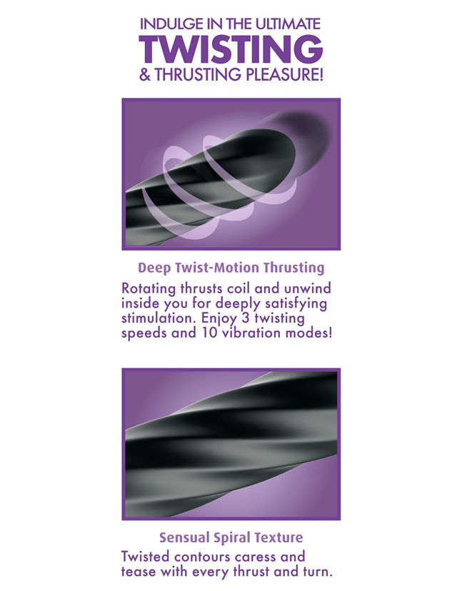 Twist Ecstasy - Twist & Thrust Anal Vibrator