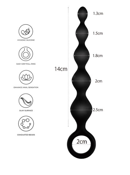 ARSE BEADS #3 BLACK SILICONE