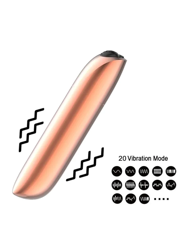 Rechargeable Powerful Bullet Vibrator Gold