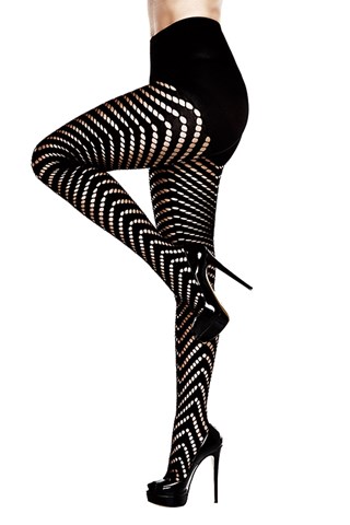 Geometric Jacquard Pantyhose