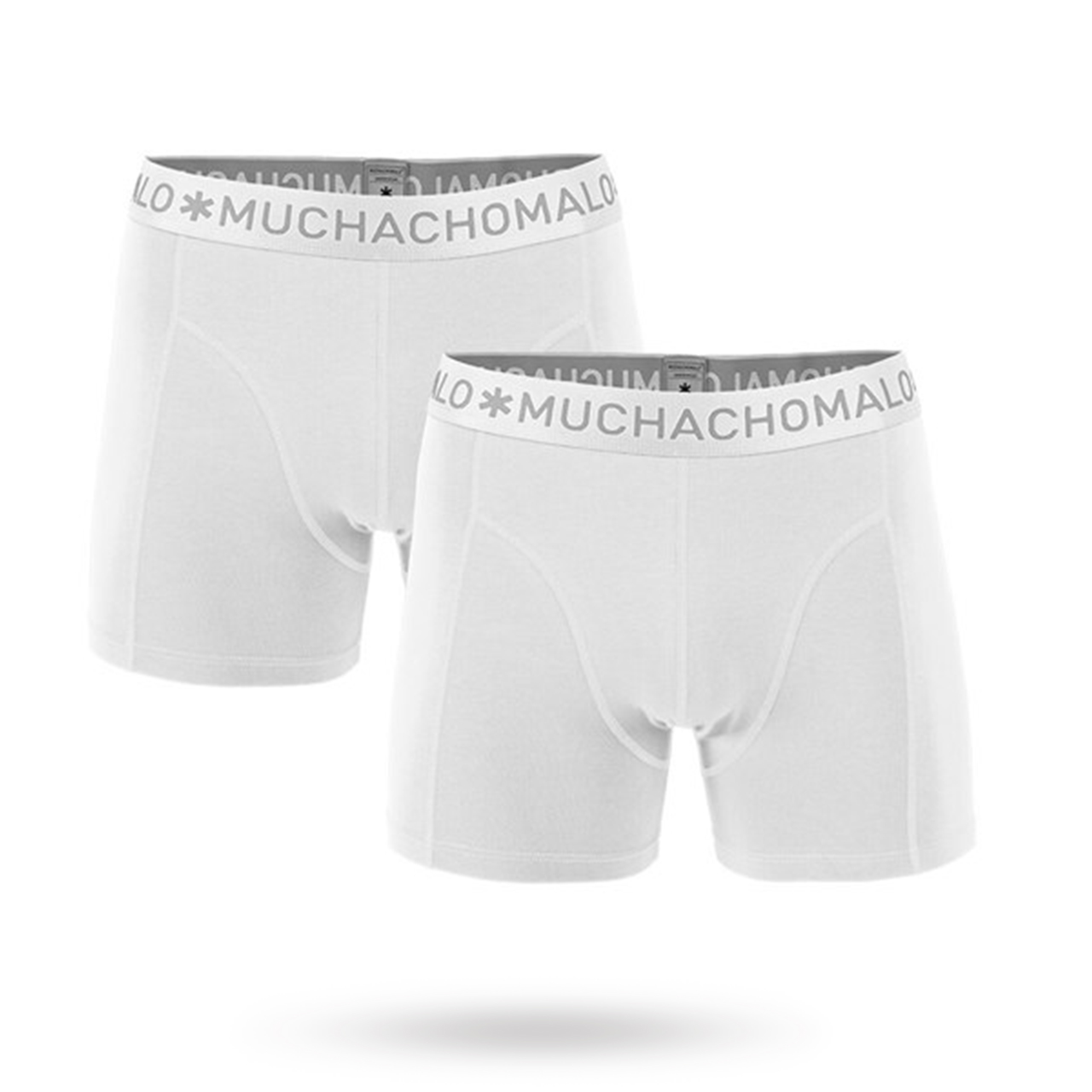 Muchachomalo 2P Solid Boxer UPP1 Hvit bomull Medium Herre