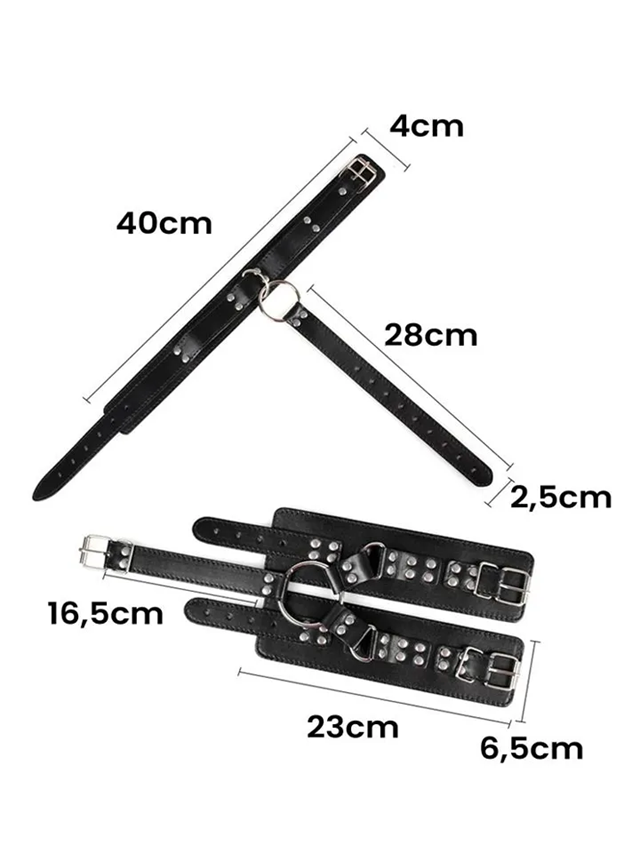 BDSM Collar & Wrist Restraints
