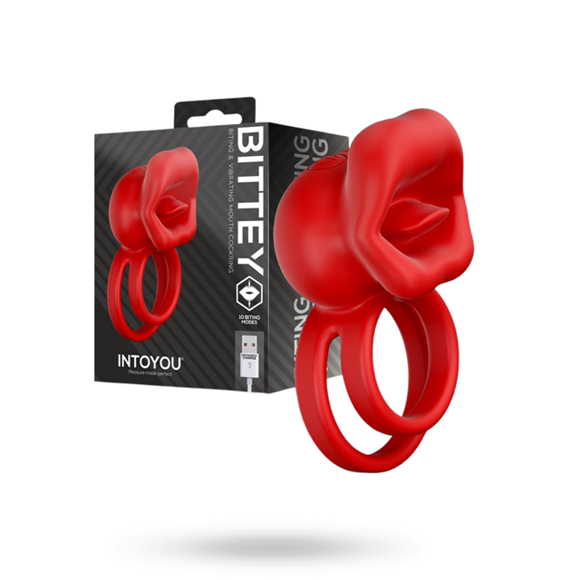 Bittey Cock Ring With Vibration & Biting