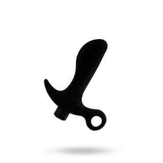 Anal Adventures Platinum - Silicone Vibrating Prostate Massager 01 - Black