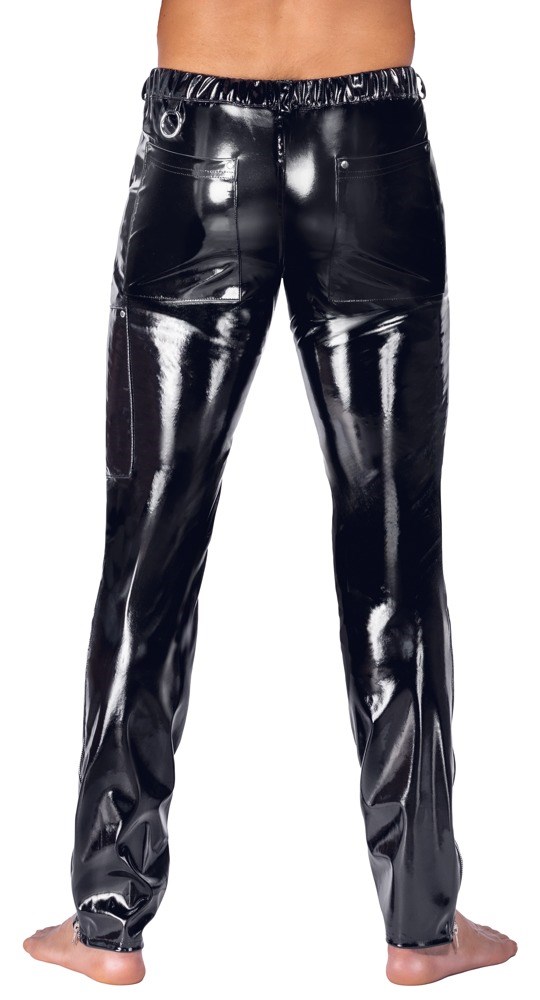 Tight Vinyl Trousers Black