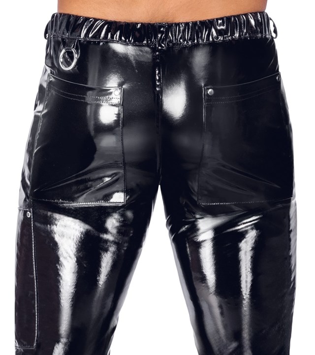 Tight Vinyl Trousers Black