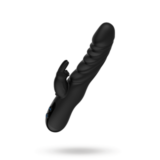 Black Silicone G-spot Rabbit Vibrator